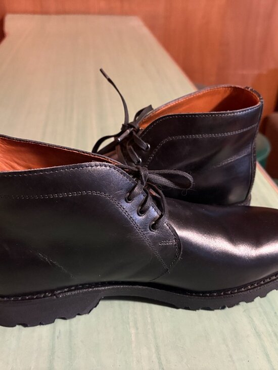 WORN ONCE Mens Allen Edmonds Tate Chukka Black Extralight Boots Size 9 D main image 11